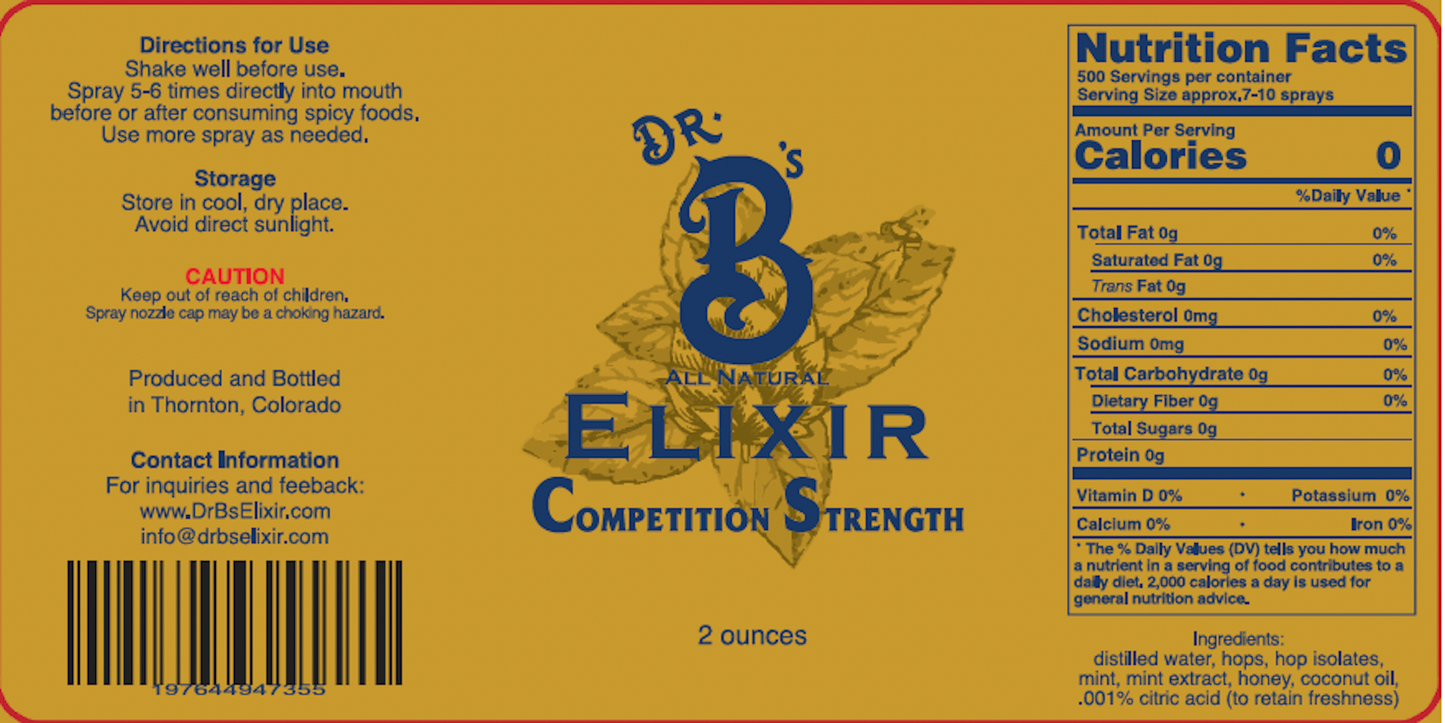 NEW!!! Dr. B's Elixir - Competition Strength